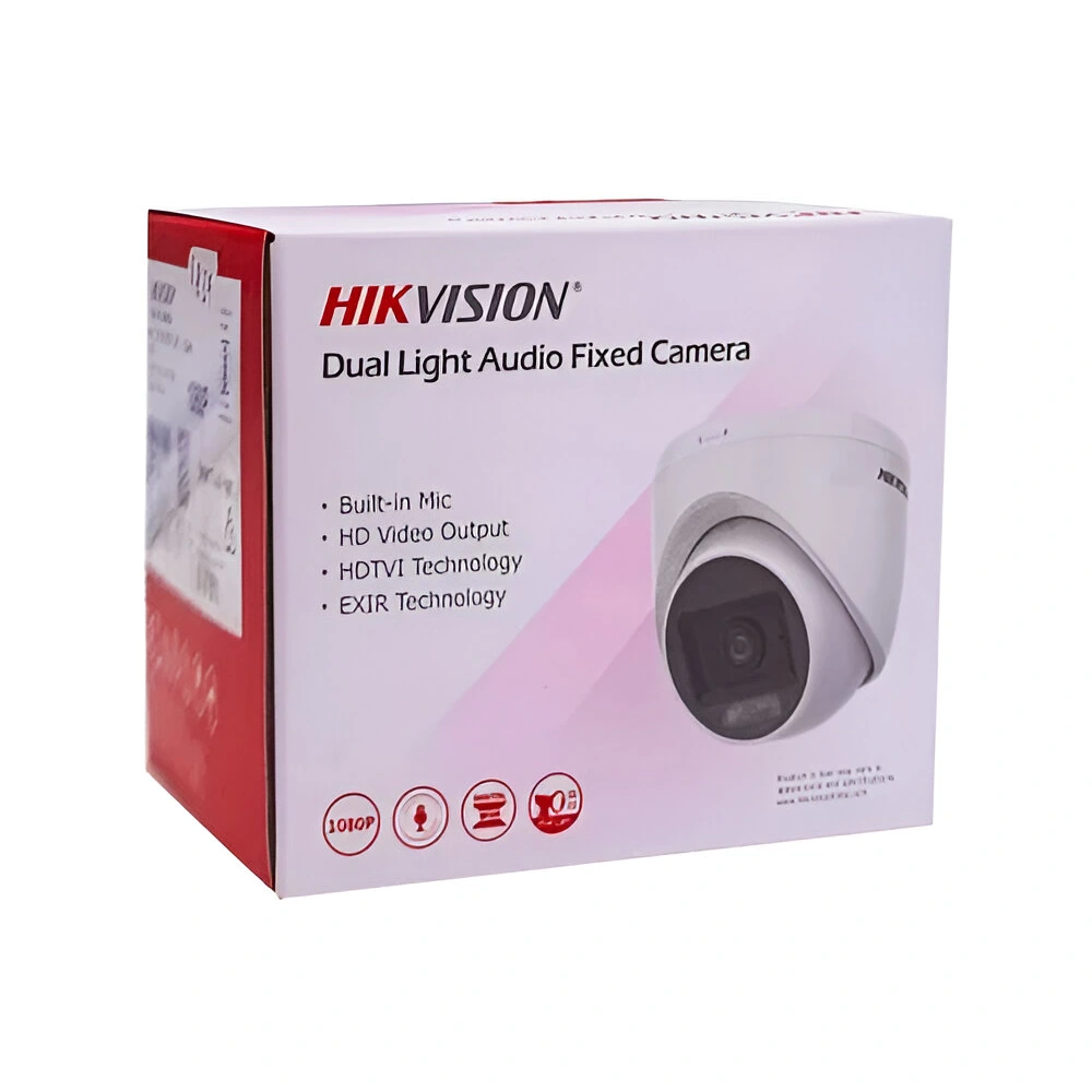 Hikvision 5MP Hybrid HD 3K Dome Camera 2.8mm With Audio (2CE76K0T-LPFS) view 2